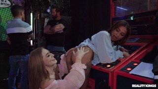 Brunette & Blonde Lesbian Anal Prank - Spanking & Big Cock Fun - 4K porn video on FULL-PORN.COM