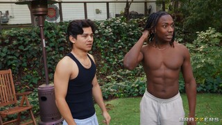Watch  Interracial Fucking in Her Yard - top porn in 4K on FULL-PORN.COM